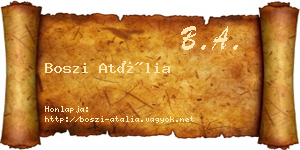 Boszi Atália névjegykártya